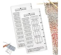 Quick Gauge Ruler, Gauge Ruler for Knitting and Crochet, Essential Knitting & Crochet Accessory, Non-Slip Measuring Tool with Grid Measurement for Sewing and Crochet Project, No Counting Needed