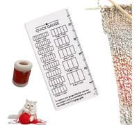 Quick Gauge Ruler,Gauge Ruler for Knitting and Crochet,No Counting Needed,Easy to Measure Stitch Gauges Without Counting,Measuring Tool with Grid Measurement for Sewing and Crochet Project (1Pcs)