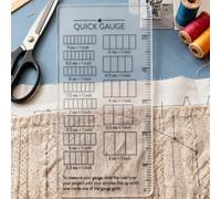 Quick Gauge Ruler,Gauge Ruler for Knitting and Crochet,No Counting Needed,Easy to Measure Stitch Gauges Without Counting,Measuring Tool with Grid Measurement for Sewing and Crochet Project