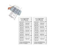 Quick Gauge Ruler Gauge Ruler for Knitting and Crochet No Counting Needed Easy to Measure Stitch Gauges Without Counting Measuring Tool with Grid Measurement for Sewing (White,2Pcs)