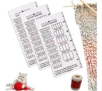 Quick Gauge Ruler,Gauge Ruler for Knitting and Crochet,No Counting Needed,Easy to Measure Stitch Gauges Without Counting,Measuring Tool with Grid Measurement for Sewing and Crochet Project (3)