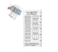 Quick Gauge Ruler Gauge Ruler for Knitting and Crochet No Counting Needed Easy to Measure Stitch Gauges Without Counting Measuring Tool with Grid Measurement for Sewing (White,1Pcs)