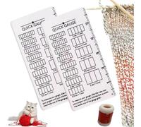 Quick Gauge Ruler,Gauge Ruler for Knitting and Crochet,No Counting Needed,Easy to Measure Stitch Gauges Without Counting,Measuring Tool with Grid Measurement for Sewing and Crochet Project (2Pcs)