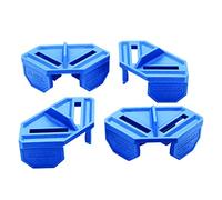¾” Quick Grip Corner Clamp Clips (Blue, 4 Pack) - Polypropylene 90 Degree Angle Clamps Clips - Corner Clamps for Woodworking to Lock onto 3/4” Boards - Ideal Corner Tool for Driving Nails & Screws