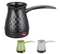 Quick-heating Electric Coffee Pot 500 Ml, Stainless Steel Electric Turkish Coffee Maker, Portable Coffee Pot with Automatic Switch-off Protection And Removable Handle,Black