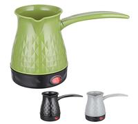 Quick-heating Electric Coffee Pot 500 Ml, Stainless Steel Electric Turkish Coffee Maker, Portable Coffee Pot with Automatic Switch-off Protection And Removable Handle,Green