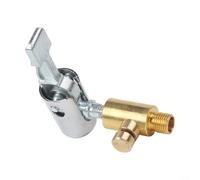Quick inflatable nozzle adapter for bicycle pump with copper chuck and thumb lock, compatible with tire valves and supports 150PSI pressure (type B)