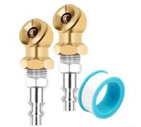 Quick Inflation Ball Inflator Head 1/4 NPT Threaded Connector - Galvanized Steel Air Clamp for Bicycle Motorcycle Car Tyres Leak for proof Design(2set)