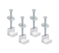 Quick Install Aluminum Tool Box Mounting Brackets Strong Truck Toolbox Mounting Set 4pcs for Secure Cargo Management Aluminum Toolbox