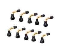 Quick Install Copper Valves Stem for Motorcycle Tires Bent Nozzle Design Resistant Built in Air Retention Systems TPMS Ready Copper Tire Valves Stem