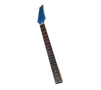 Quick Install Wooden 24 Frets Guitar Necks with Fretboard Replacement Large Headstock Fingerboard Replacement Part Wood Electric Guitar Neck with Fretboard