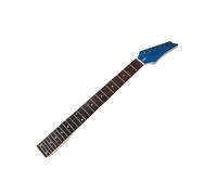 Quick Install Wooden 24 Frets Guitar Necks with Fretboard Replacement Large Headstock Fingerboard Replacement Part Wood Electric Guitar Neck with Fretboard
