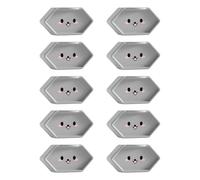 Quick Installation Baby Outlet Cover Multi Country Compatible Childproof Socket Guard 2-Hole 10Pcs Child Proof Outlet Cover Brazil Chile Italy