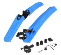Quick Installation Bicycle Mudguard with Tail Light Safety for Mountain Riders (Ordinary Blue)