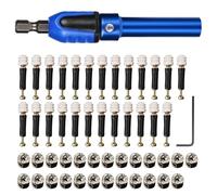 Quick Installation Screwdriver Connecting Rod Screw Socket Set with 25pcs Screws Adjustable Depth Woodworking Home Repair Tool