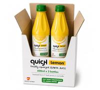 Quick Lemon Freshly Squeezed Lemon Juice, Not from Concentrate, No Added Water, KOSHER & HALAL Certified, Product of Spain, Ideal for Cooking, Baking, Salad Dressings, Marinades. (500ml, Pack Of 2)