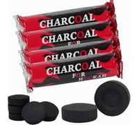Quick Light Hookah Charcoal Discs - Fast-Igniting Round Coal Tablets for Shisha, Incense & Resin Burners - Long-Lasting, Odorless & Tasteless (3 Rolls, 30 Pieces Total)