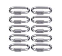 Quick Link Connector 10Pcs | 304 Stainless Steel High - Performance | 1150kg Secure Bearing | Non - Tarnishing Chain Connector for Outdoor/Boating/Camping | M3.5 M4 M8 M10 (M4)
