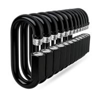 Quick Link - Ekunbuy Heavy Duty Black Chain Link Connector,Screw Lock Oval Clips Electrophoresis Anti-Rust Coating for Secure Outdoor & Indoor Use in Camping, Hammocks,Gym (M5(1.97in, Piece, 12)
