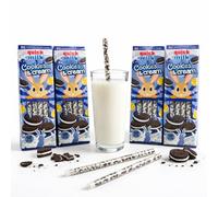 Quick Milk Magic Sipper Cookies & Cream 4 Pack - 10 Servings Per Pack (40 Total) | Magic Milk Flavouring | No Artificial Flavours | Vegetarian Friendly