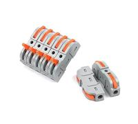 Quick Multi-circuit Splicing Butt Wire Connector Terminal Block Compact Electrical Connectors Home Junction Box 222 223 IDGTTLDF(100PCS With Box)
