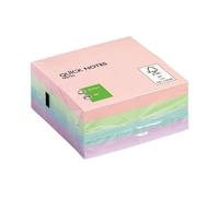Quick Note Cube 76 x 76mm Pastel - Self-Stick Sticky Notes, to-Do Lists, Office, School & Home Use