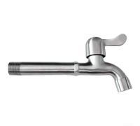 Quick Open Stainless Steel Faucet With Extended Spout And Thermal Resistance For Seamless Integration Into Modern Bathroom Layouts(18cm Mesh Mouth)