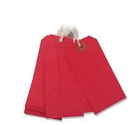 Quick Pack Supplies Ltd 250 Pack - 250 x 60mm Red Coloured Strung Tags