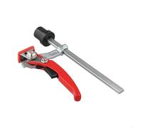 Quick Ratchet Bench Dog Clamp for 3/4 Inch Table Hole, Woodworking Vise with Self-Aligning Jaw, Chrome Vanadium Steel Hold Down Tool, 160mm Reach(28mm)