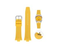 Quick Release 26mm FKM Rubber Band For Citizen Tsuyosa Watches, Replacement FKM Watch Band For Citizen Tsuyosa Watches (Yellow, 26mm)