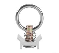 Quick Release 30CM L Track Single Bolt Anchor with Ring Spring Bolt for Secure Attachment of Cargo on Truck and Trailer (Silver Pull Ring)