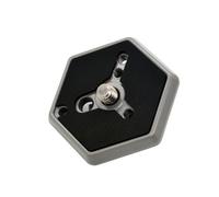 Quick Release Adapter Plate Hexagonal with 3/8-20 Screw for Base Plate | Plastic Construction, Silver Finish, Fits 3038 3039 3047 3055 3055s 3063 Models