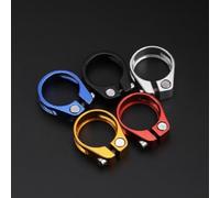 Quick Release Aluminum Alloy Seatpost Clamp Built to Fit 28.6mm 31.8mm 34.9mm Posts on Various Cycling Bikes (34.9mm-Black)