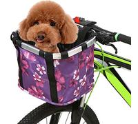Quick-Release Aluminum Frame Handlebar Basket with Oxford Fabric, Convertible to Handbag, 36x30x28cm, Color Options A/B/C, 1PC