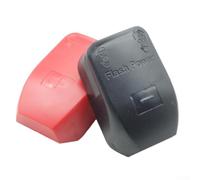 Quick Release Battery Terminal Clamps for Car, Caravan, Boat - Low Profile Copper Terminals with Anti- Design - 2 Pack, Black +