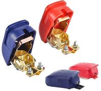 Quick Release Battery Terminals | 12V Battery Clamp Connectors Quick Disconnect Terminals Positive Negative Copper Car Motorcycle Audio Van Connectors Clamps