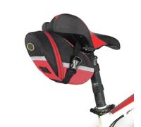 Quick Release Bicycle Saddle Bag For Mountain And Road Cycling, Polyester Storage Pouch With Large Capacity For Tools And Essentials, Black(20 * 6 * 8 Red)