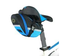 Quick Release Bicycle Saddle Bag For Mountain And Road Cycling, Polyester Storage Pouch With Large Capacity For Tools And Essentials, Black(20 * 6 * 8 Blue)