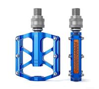 Quick-Release Bike Pedal With 3 Bearings, Folding Design For Brompton | Alloy Body With 12 Anti-Slip Spikes, Easy Disassembly For Road And Mountain Cycling, Black, Blue, Red, Gold Options Available