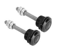 Quick Release Bonnet, Qiilu Bonnet Lock Hood, 2Pcs Aluminium Alloy+Iron 22mm Bonnet Pins Universal Hood Pin Bonnet Lock Quick Release Push Button Bumper Clip Latches