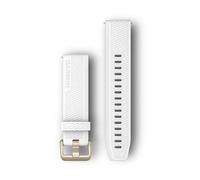 Garmin Quick Release Band, 20mm, White with Light Gold Hardware, Small/Medium