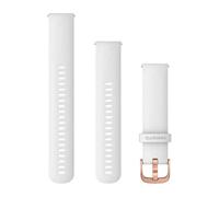 Garmin Quick Release Bands (20mm), suitable for selected Forerunner-,Venu-, vívomove-,vívoactive and Approach smartwatch series, Original accessory, Silicone, White with Rose gold Hardware
