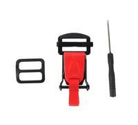 Quick Release Buckle Set with D Rings, Chin Strap Clip Replacement for Motorcycle Helmets, Bicycle Helmets, Protective Gear- Red