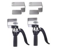 Quick-Release Cabinet Drawer Panel Clamp for Efficient Installation Stainless Steel U-Shaped Fixing Tool with L/Bow Clips 2 Pack for Kitchen Furniture Assembly