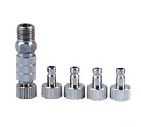 Quick Release Coupler Adapter Set with 5 Male and Female Fittings for Airbrush for Fast and Simple Connection to Air Hose and Multiple Airbrushes