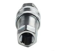 Quick Release Coupling ISO 7241-A NPT For Hydraulics, Carbon Steel 40 MPa, For Tractor Excavator Agriculture Industry, Internal Thread 1/4 3/8 1/2 3/4 Inch, Silver (NPT-1/2)