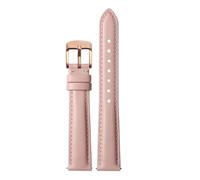 Quick Release Fashion Watch Band Compatible With Casio Citizen Fossil DW Strap 12mm 14mm 16mm 18 Ladies Blue Pink Red Soft Cowhide Watchband(Light pink rose gold,15mm)
