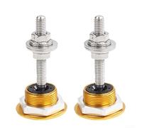 Quick Release Fasteners Set with Aluminum Hood Pins for Racing Car Front Bumper and Engine Bonnet Lock in Multiple Colors(gold)