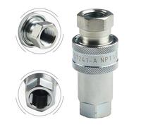 Quick Release Fitting NPT for ISO A Hydraulic Coupling Connector 1/4" 3/8" 1/2" 3/4", Carbon Steel, 40 MPa Pressure Resistance, Suitable for Agricultural and Construction Equipment