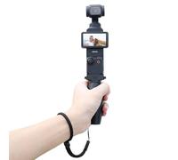Quick-Release Handle Grip for DJI Osmo Pocket 3 for Flexible-Angle Vlogging & Recording, Lightweight 3D Printed Extension Mount, Ergonomic Handheld Stabilizer with Wrist Strap Selfie Stick